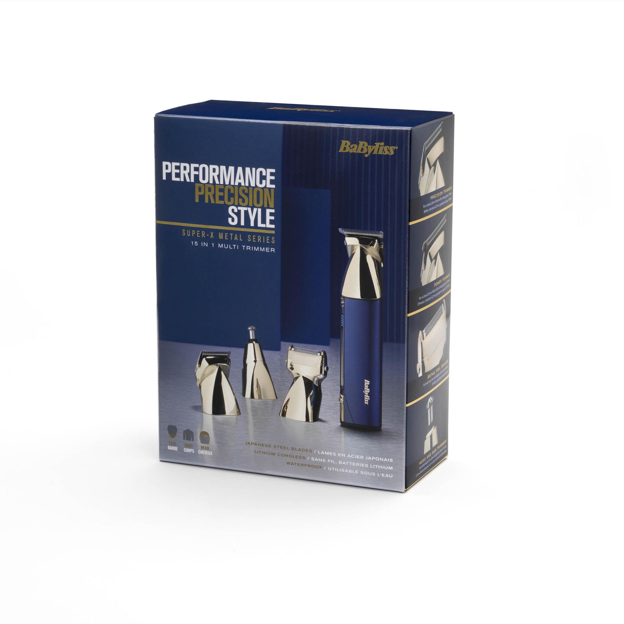 Voir la diapositive 2 : BABYLISS Tondeuse multifonction MT992E - Bleu