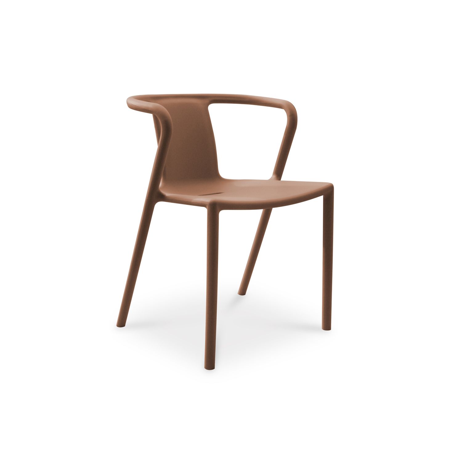 Voir la diapositive 2 : CITY GARDEN Fauteuil de jardin empilable - Polypropylène - Terracotta - DIEGO