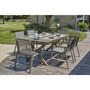 Voir la diapositive 2 : DCB GARDEN Salon de jardin - 6 places - Aluminium - Quartz - FLORIDE
