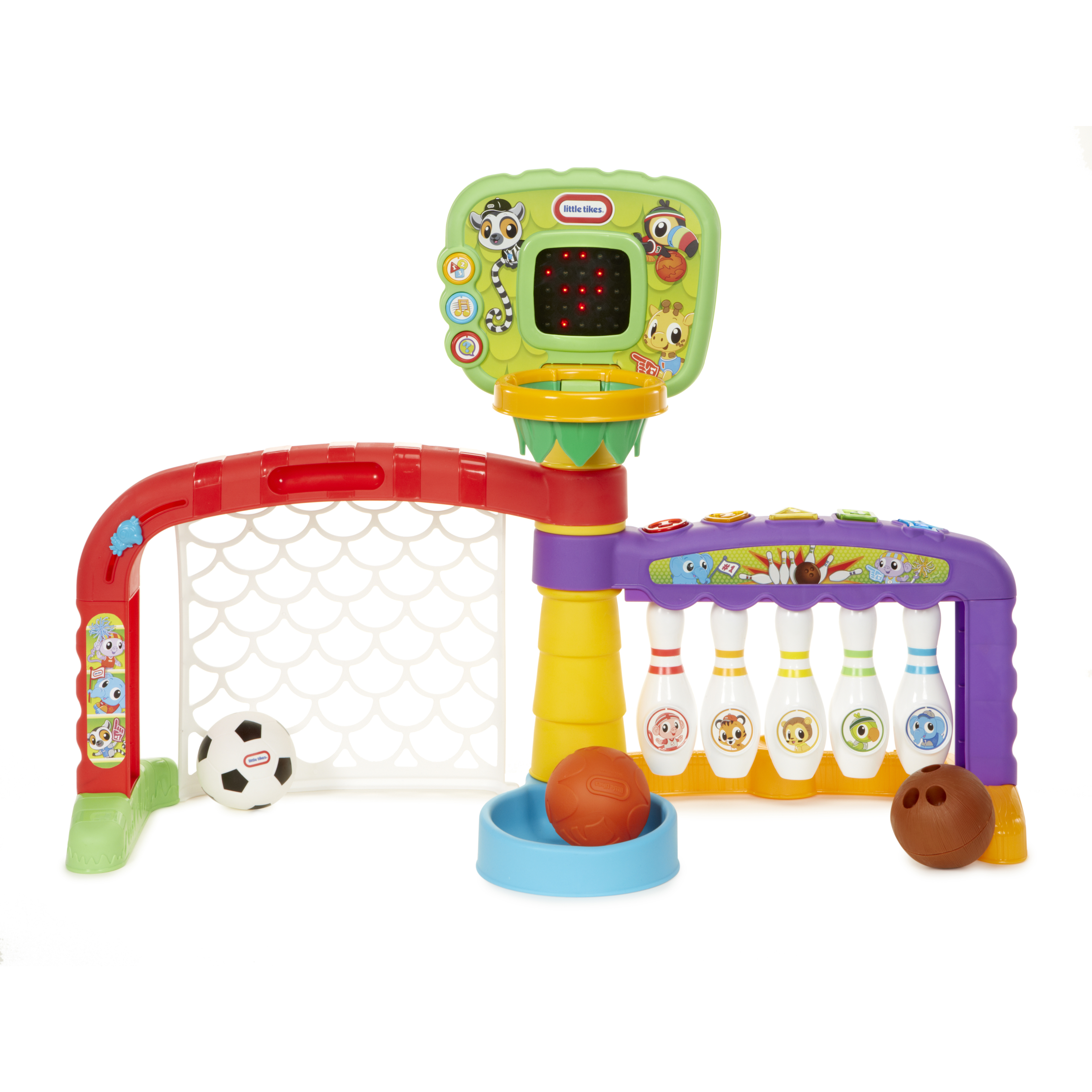 Voir la diapositive 2 : MGA Zone sportive 3 en 1 - Foot, Basket, Bowling