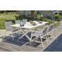 Voir la diapositive 3 : DCB GARDEN Salon de jardin - 6 places - Aluminium - Blanc - FLORIDE