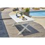 Voir la diapositive 4 : DCB GARDEN Salon de jardin - 6 places - Aluminium - Blanc - FLORIDE
