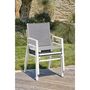 Voir la diapositive 5 : DCB GARDEN Salon de jardin - 6 places - Aluminium - Blanc - FLORIDE