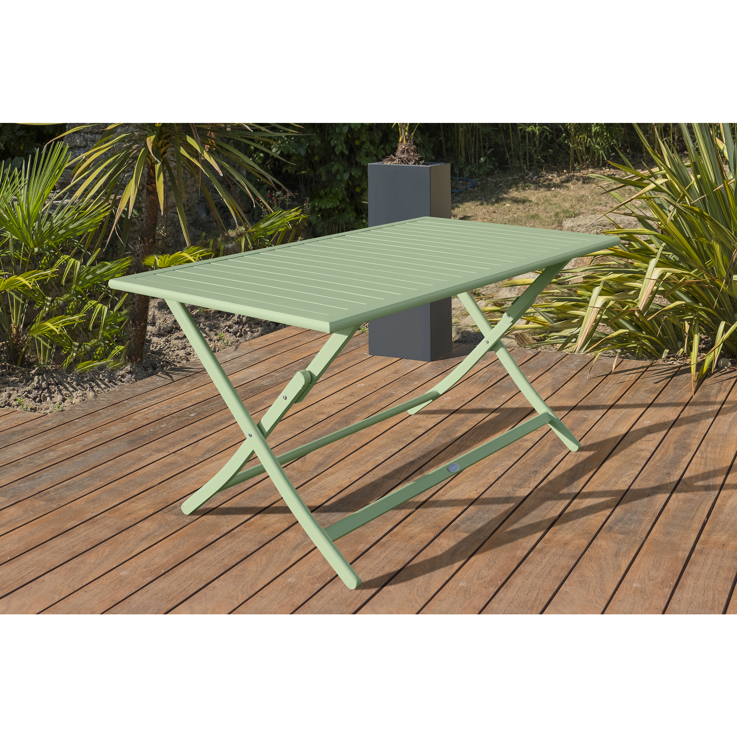 Voir la diapositive 3 : Salon de jardin - 4 places - Aluminium - Kaki - MARIUS