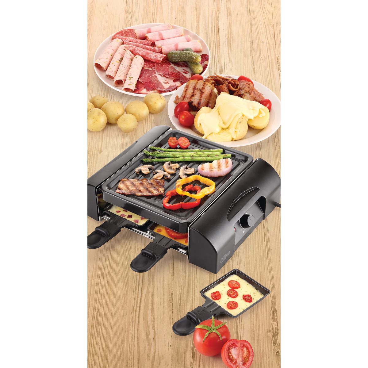 Voir la diapositive 3 : QILIVE Appareil à raclette Q.5310 - Noir