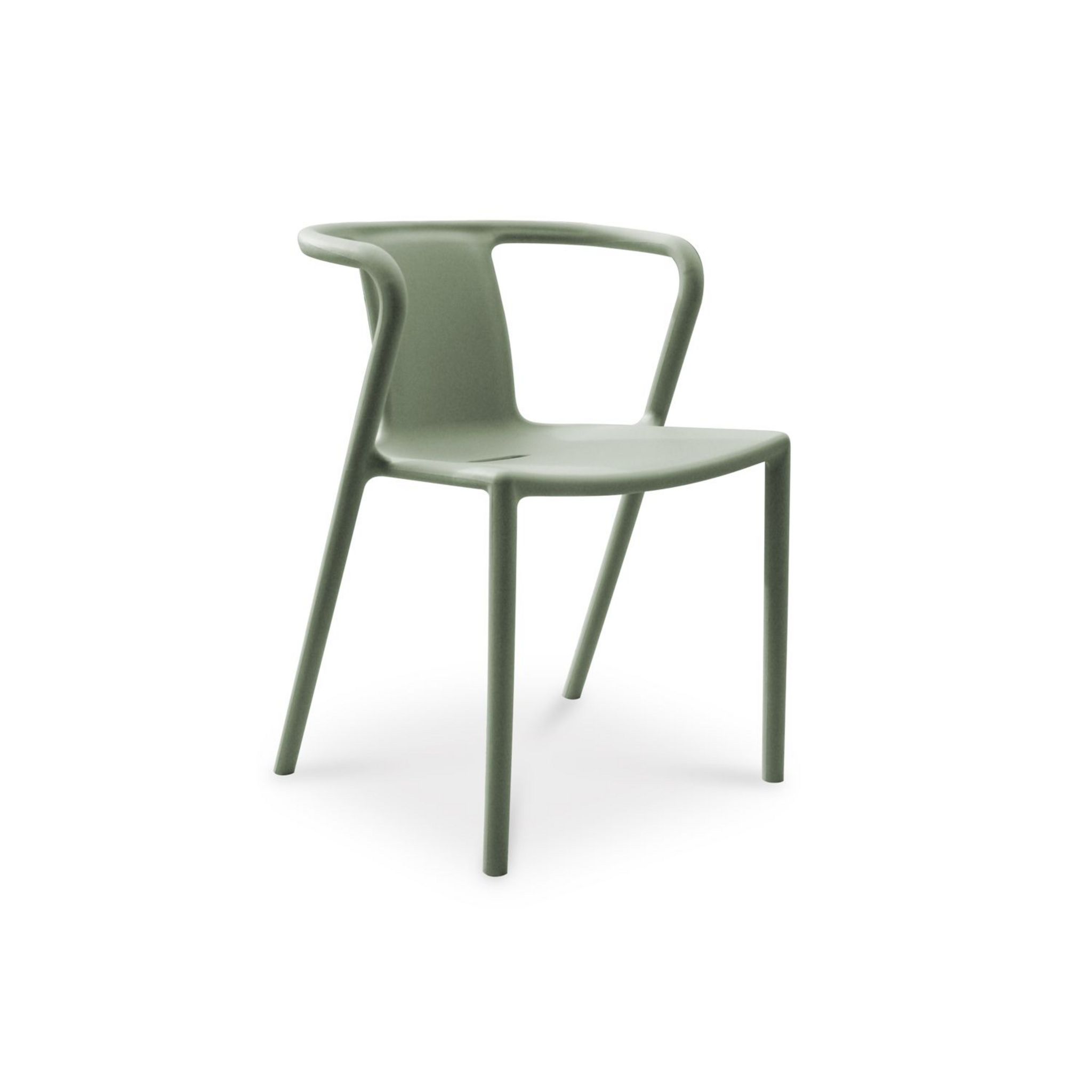Voir la diapositive 2 : CITY GARDEN Fauteuil de jardin empilable - Polypropylène - Vert olive - DIEGO