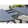 Voir la diapositive 4 : DCB GARDEN Salon de jardin avec rallonge papillon - 6 places - Aluminium - Anthracite - PELOSA
