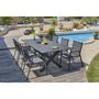 Voir la diapositive 2 : DCB GARDEN Salon de jardin - 6 places - Aluminium - Anthracite - FLORIDE