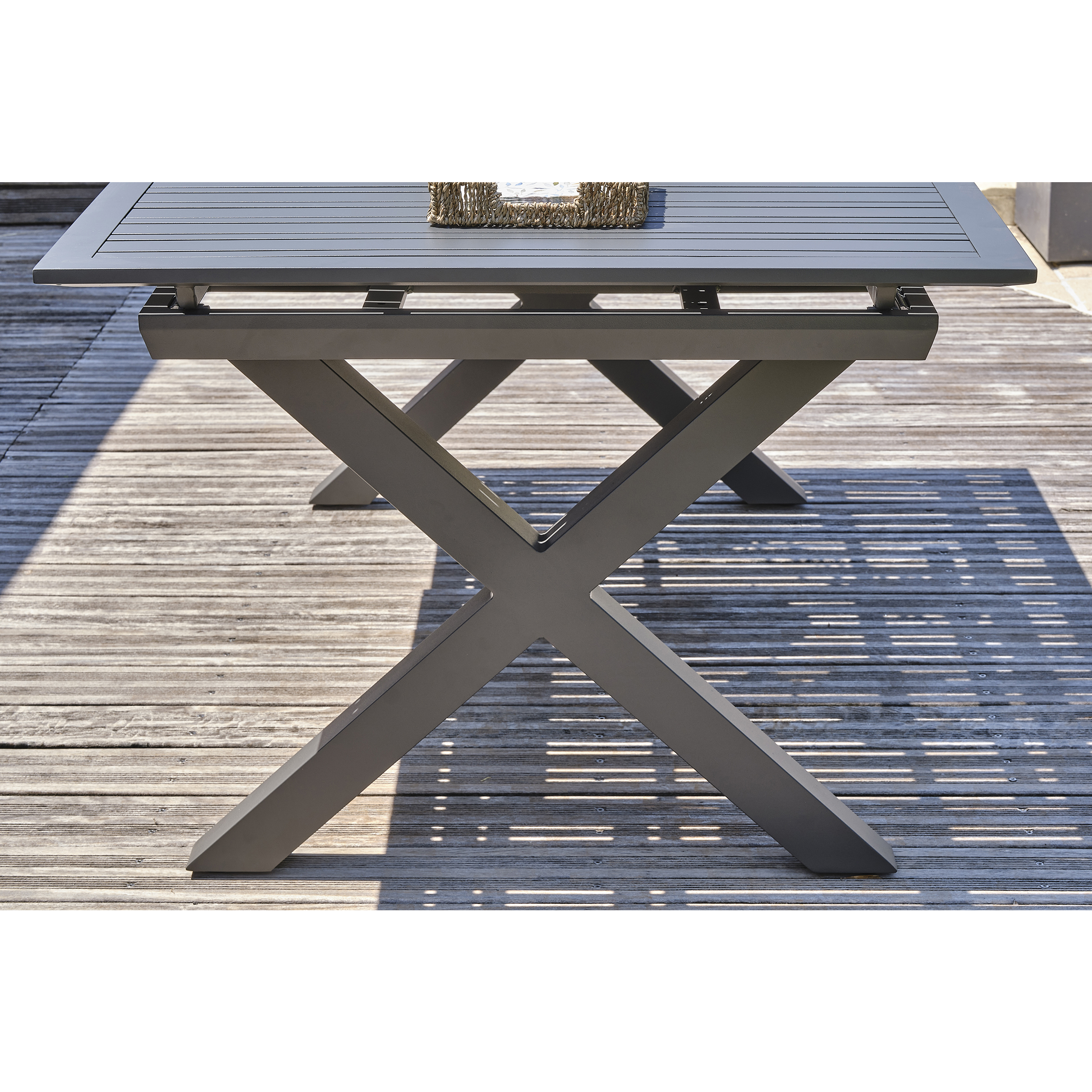Voir la diapositive 13 : DCB GARDEN Salon de jardin - 6 places - Aluminium - Anthracite - FLORIDE