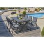 Voir la diapositive 3 : DCB GARDEN Salon de jardin - 6 places - Aluminium - Anthracite - FLORIDE