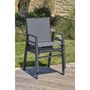 Voir la diapositive 5 : DCB GARDEN Salon de jardin - 6 places - Aluminium - Anthracite - FLORIDE