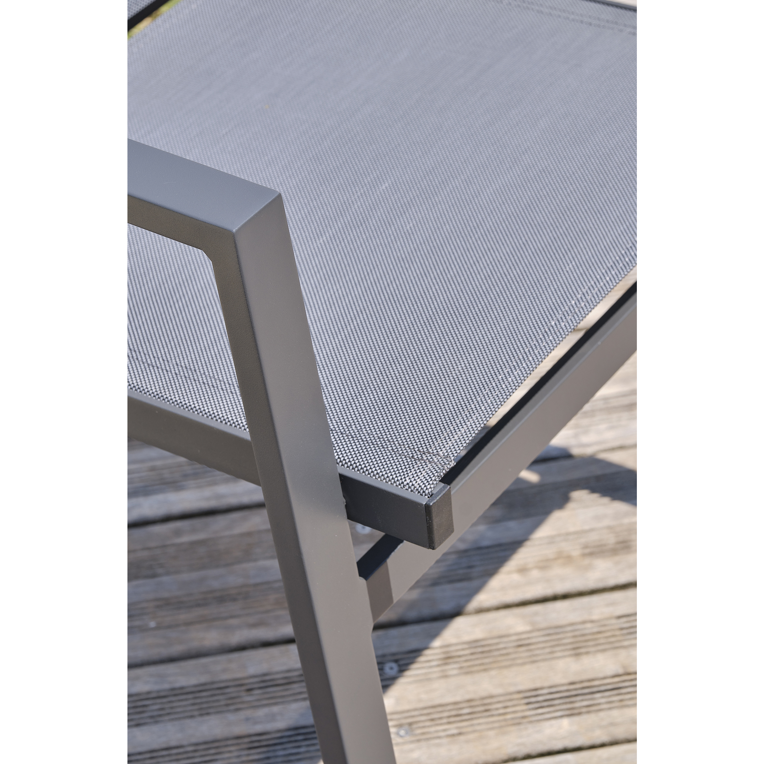 Voir la diapositive 10 : DCB GARDEN Salon de jardin - 6 places - Aluminium - Anthracite - FLORIDE