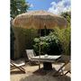 Voir la diapositive 2 : DCB GARDEN Parasol droit à franges - Acier et finition bois - Marron - D2m - HAWAI