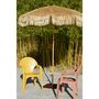 Voir la diapositive 7 : DCB GARDEN Parasol droit à franges - Acier et finition bois - Marron - D2m - HAWAI