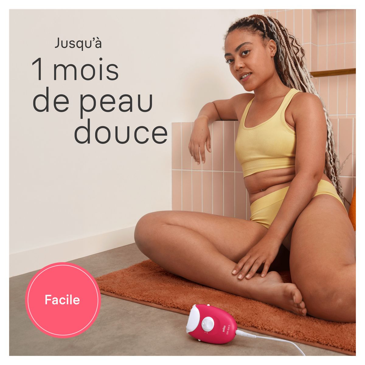 BRAUN Épilateur SE 3-202 - Rose