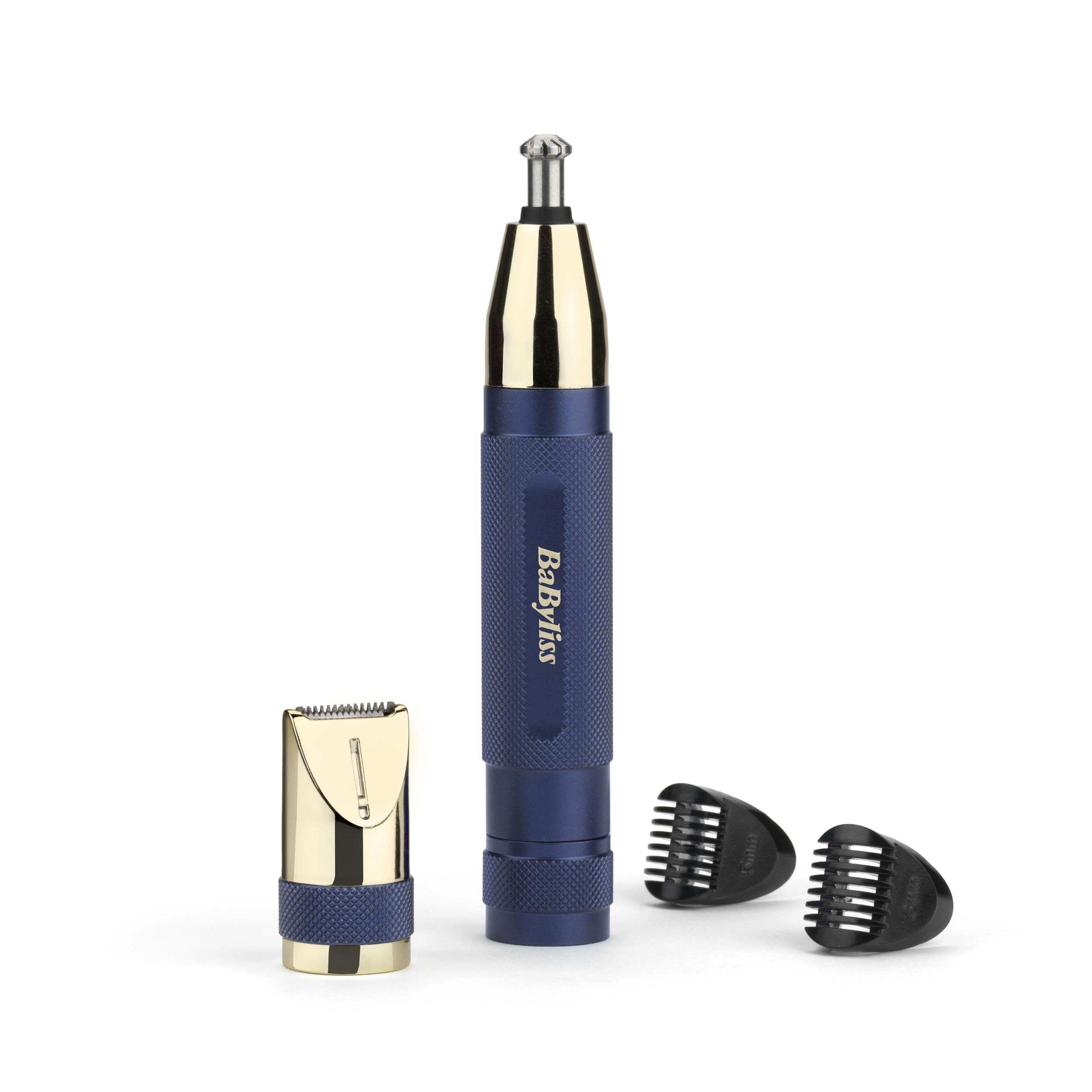 Voir la diapositive 2 : BABYLISS Tondeuse nez oreilles E112E - Bleu