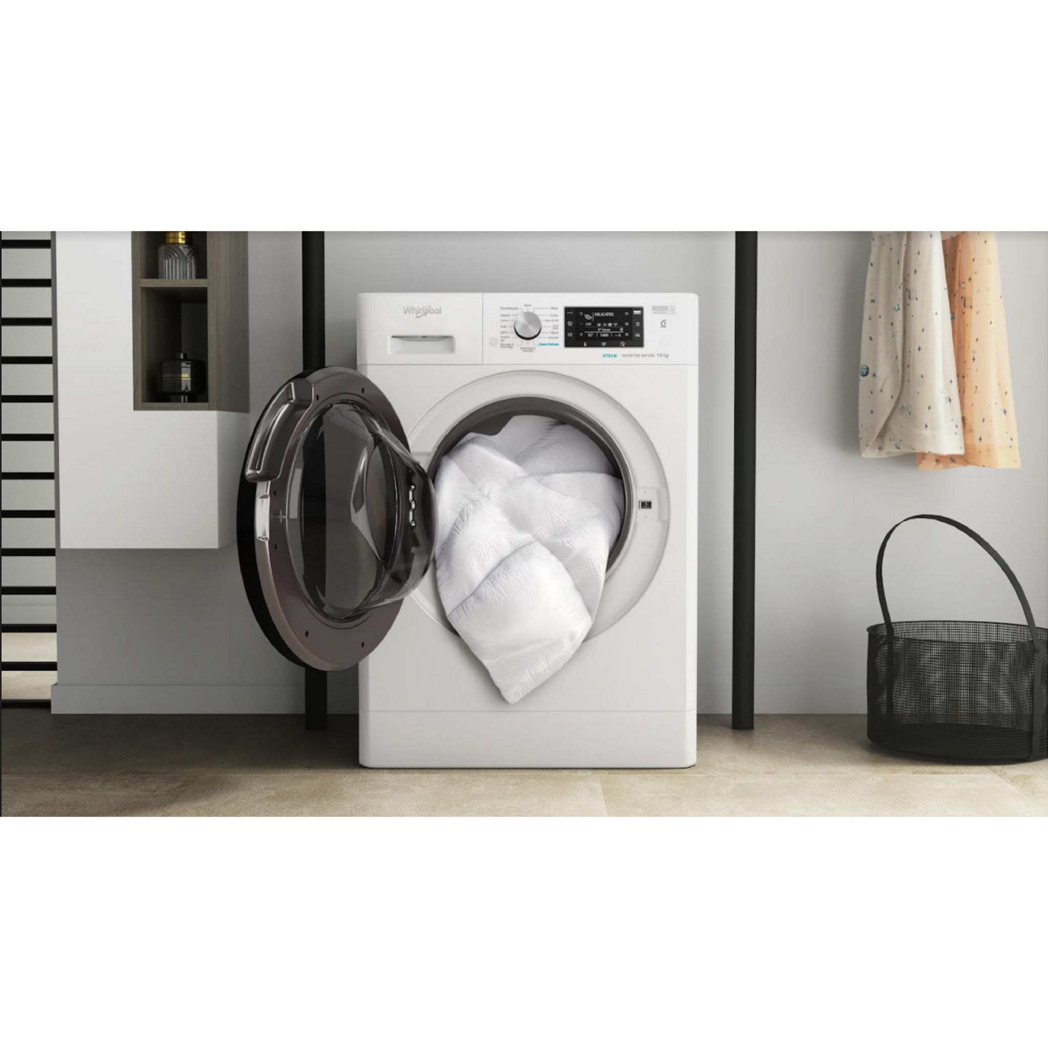 Voir la diapositive 13 : WHIRLPOOL Lave linge hublot à induction FFB10469SVFR, 10 kg, 1400 T/min, A