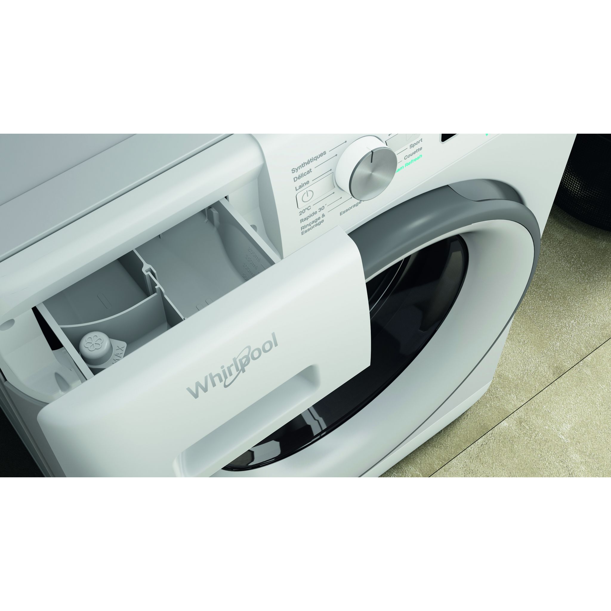 Voir la diapositive 5 : WHIRLPOOL Lave linge hublot à induction FFB10469SVFR, 10 kg, 1400 T/min, A
