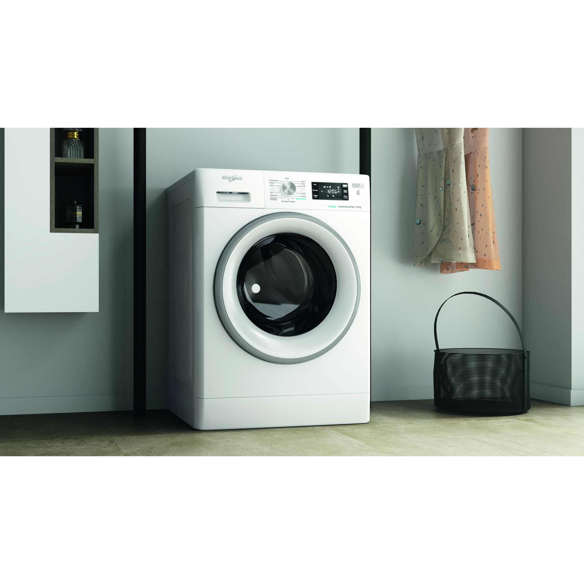 Voir la diapositive 6 : WHIRLPOOL Lave linge hublot à induction FFB10469SVFR, 10 kg, 1400 T/min, A