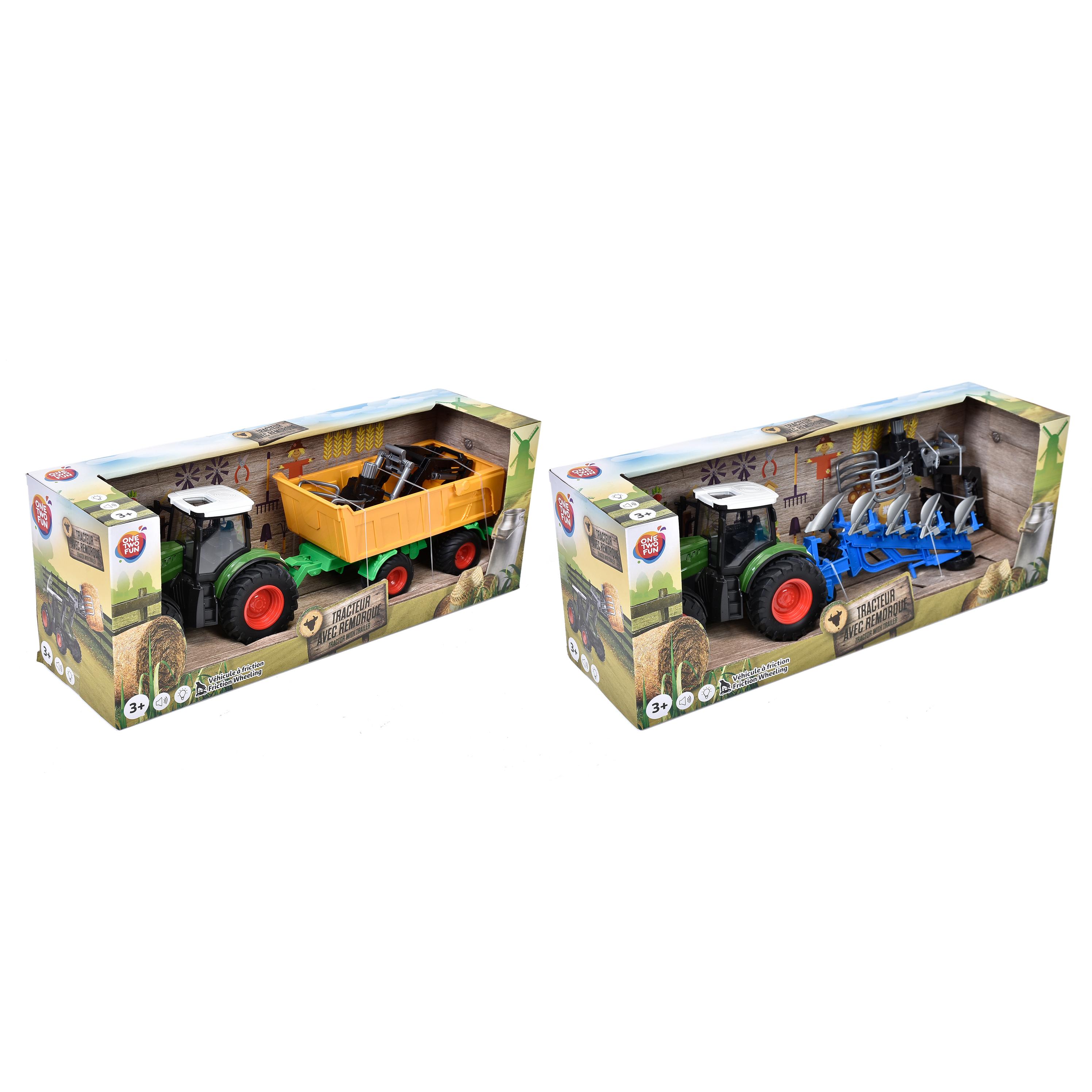 ONE TWO FUN Véhicule Tracteur Remorque Sons et Lumières