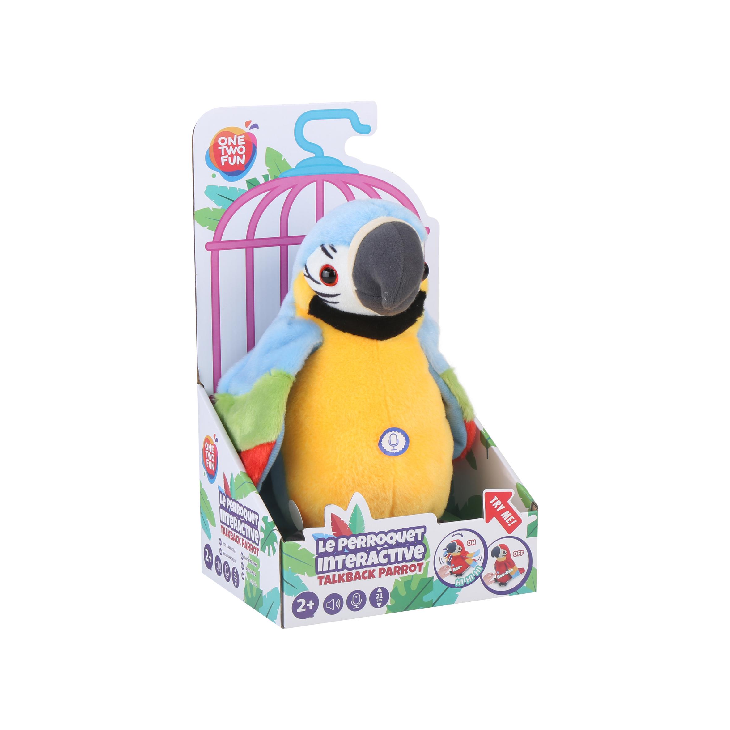Voir la diapositive 1 : ONE TWO FUN Peluche interactive Perroquet