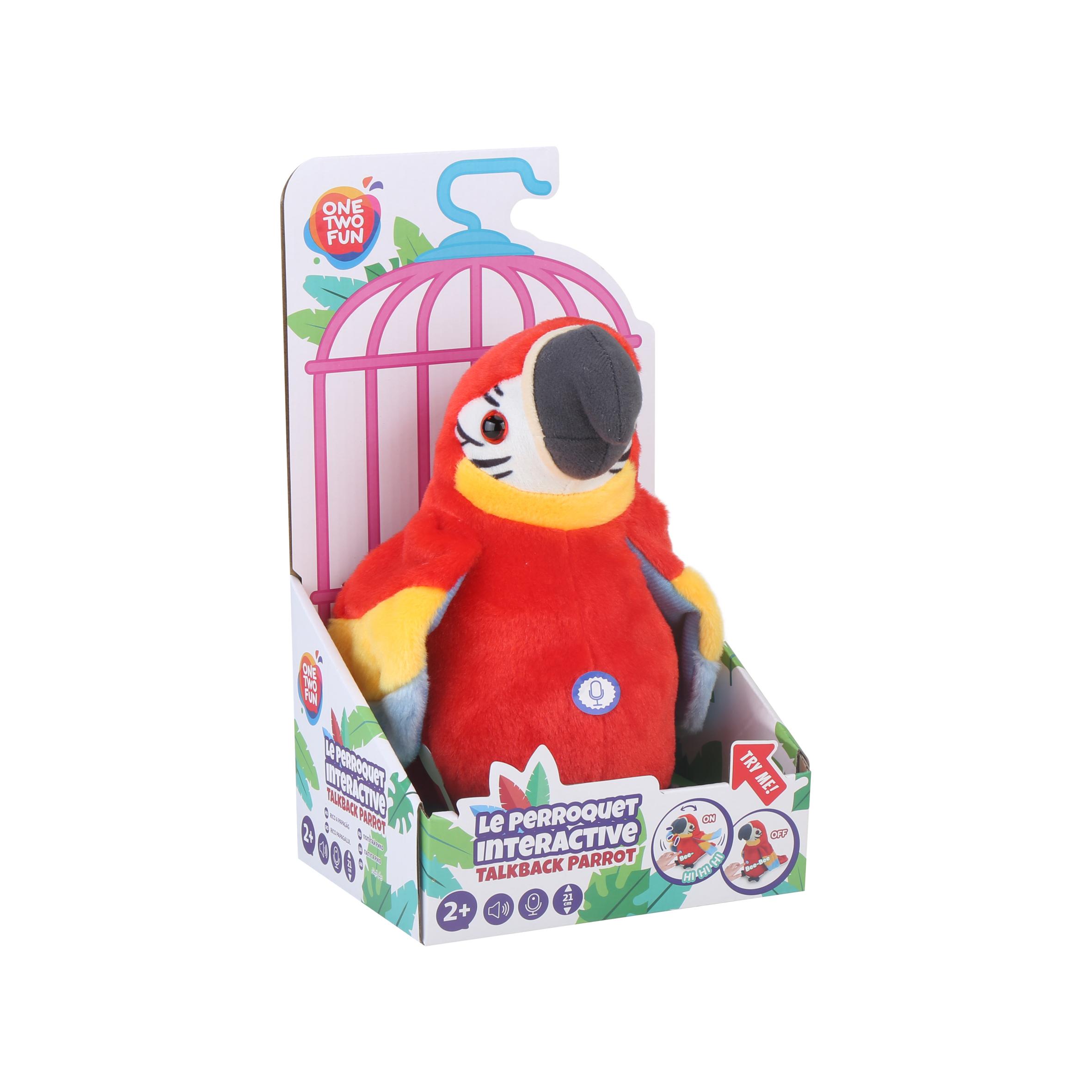 Voir la diapositive 3 : ONE TWO FUN Peluche interactive Perroquet