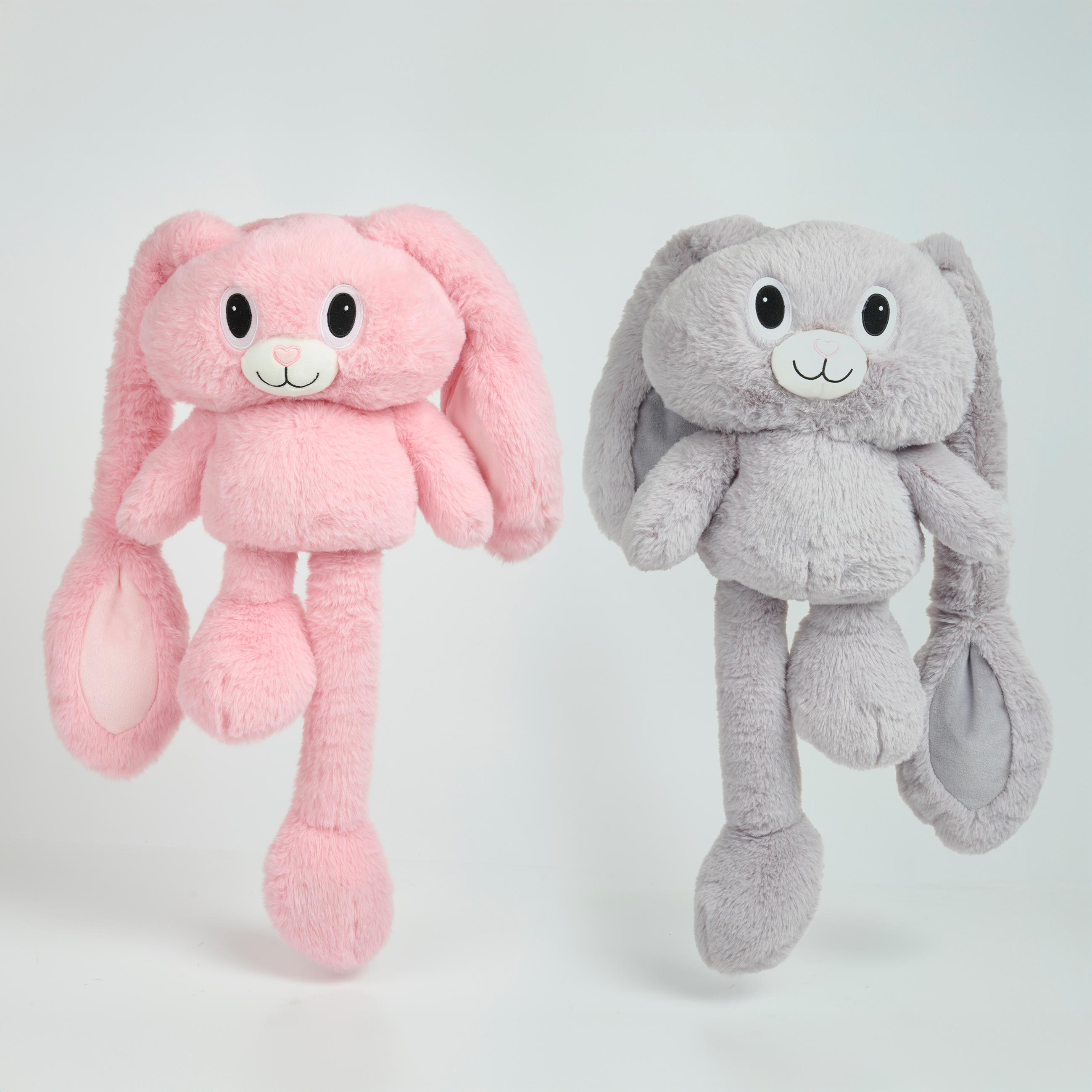 ONE TWO FUN Peluche Lapin Oreilles Jambes Extensibles 90 cm