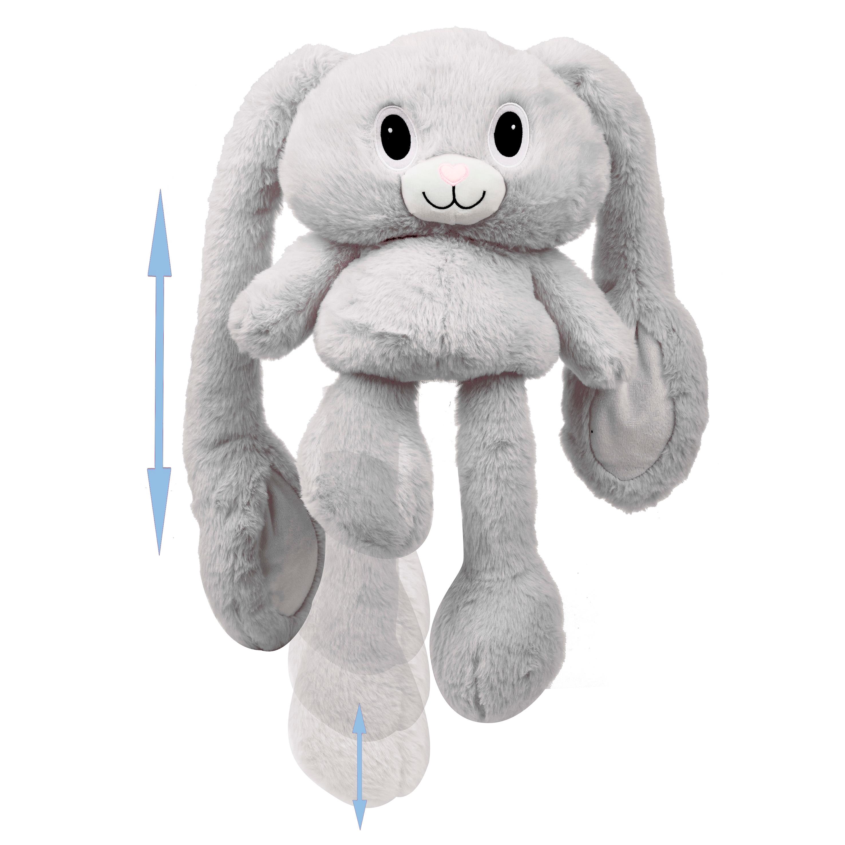 Voir la diapositive 4 : ONE TWO FUN Peluche Lapin Oreilles Jambes Extensibles 90 cm