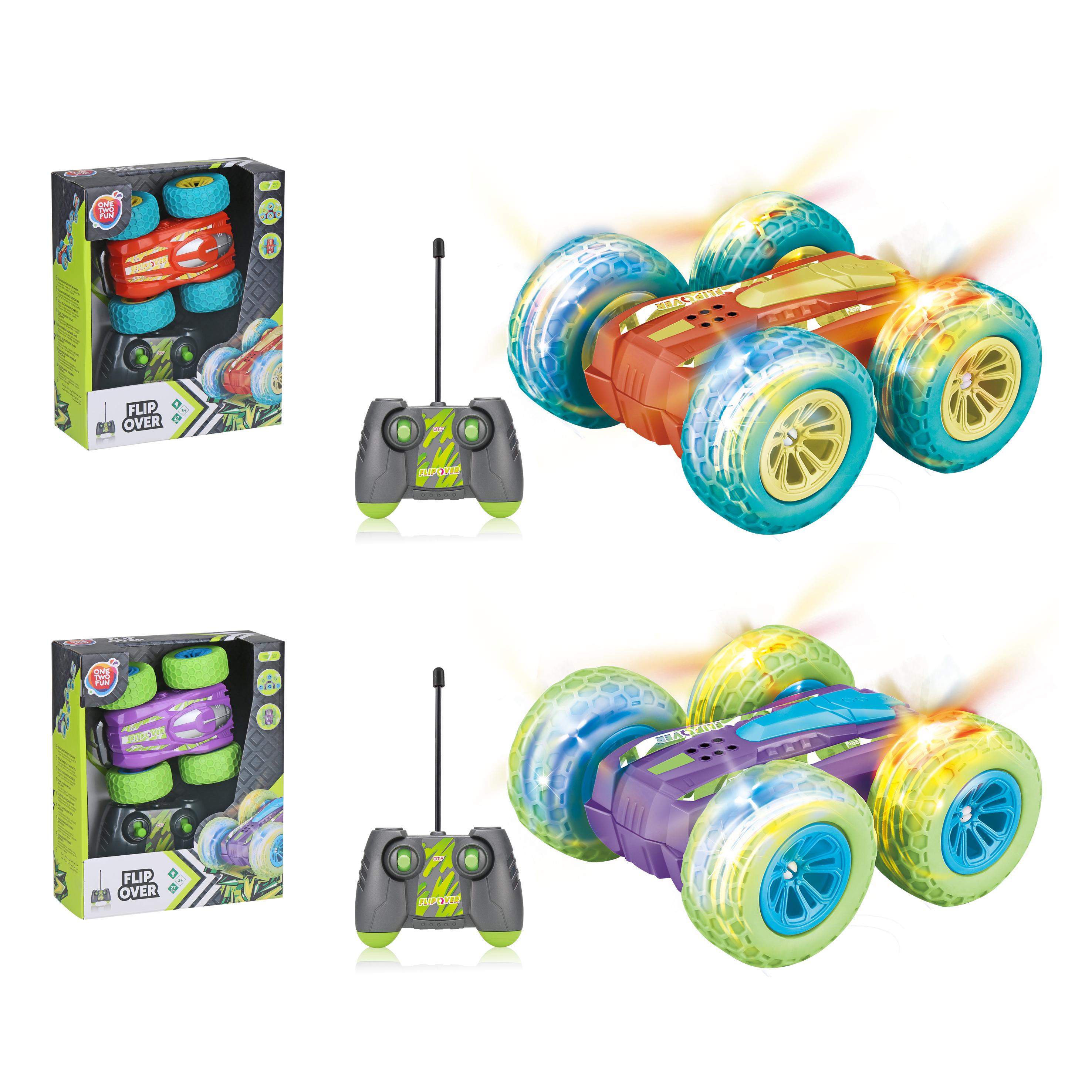 ONE TWO FUN Voiture RC Flip Over 13 cm