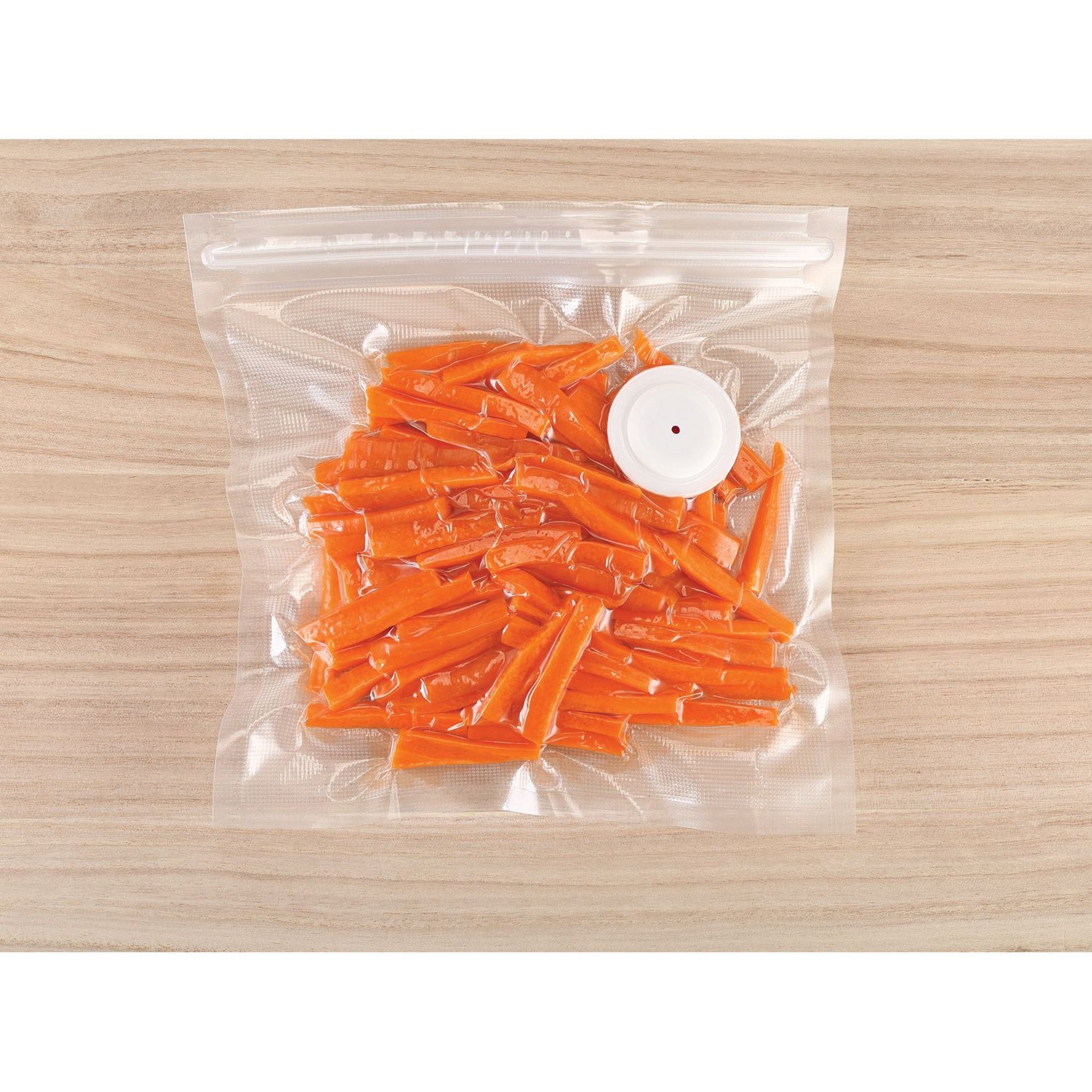 Voir la diapositive 2 : QILIVE Lot de 10 sachets sous vide à valve - Transparent