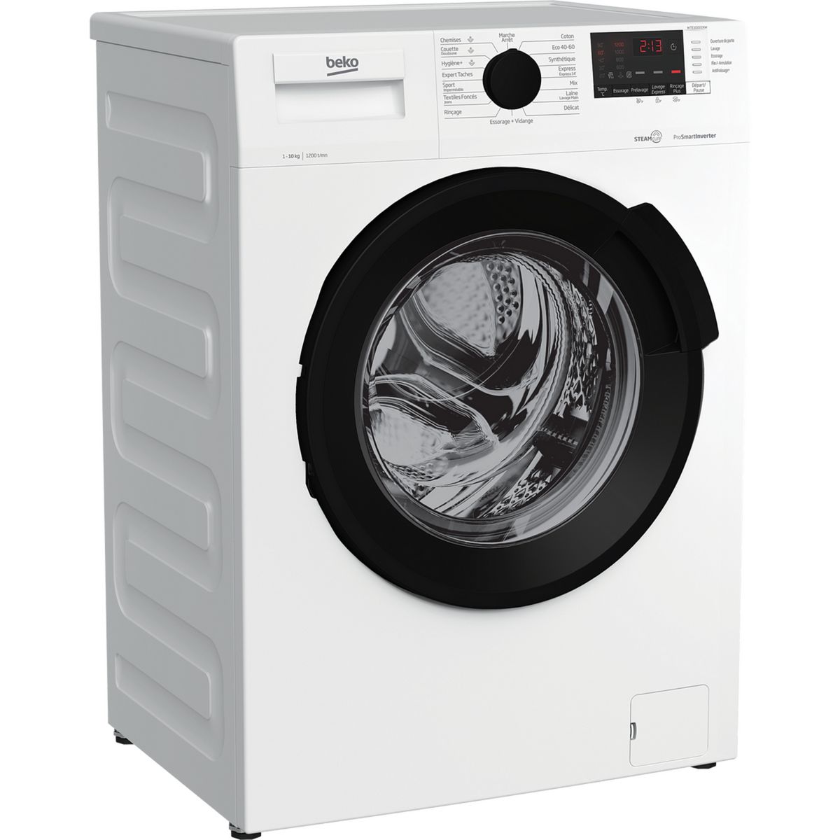 BEKO Lave linge hublot à induction WTE10222XW, 10 kg, 1200 T/min, B
