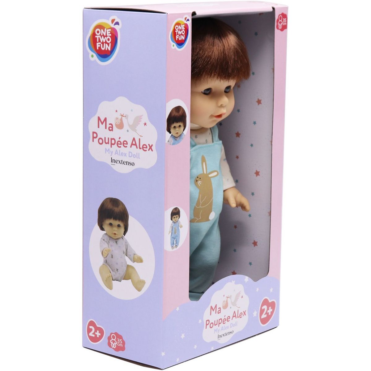 ONE TWO FUN Ma poupée Léa ou Alex 35 cm