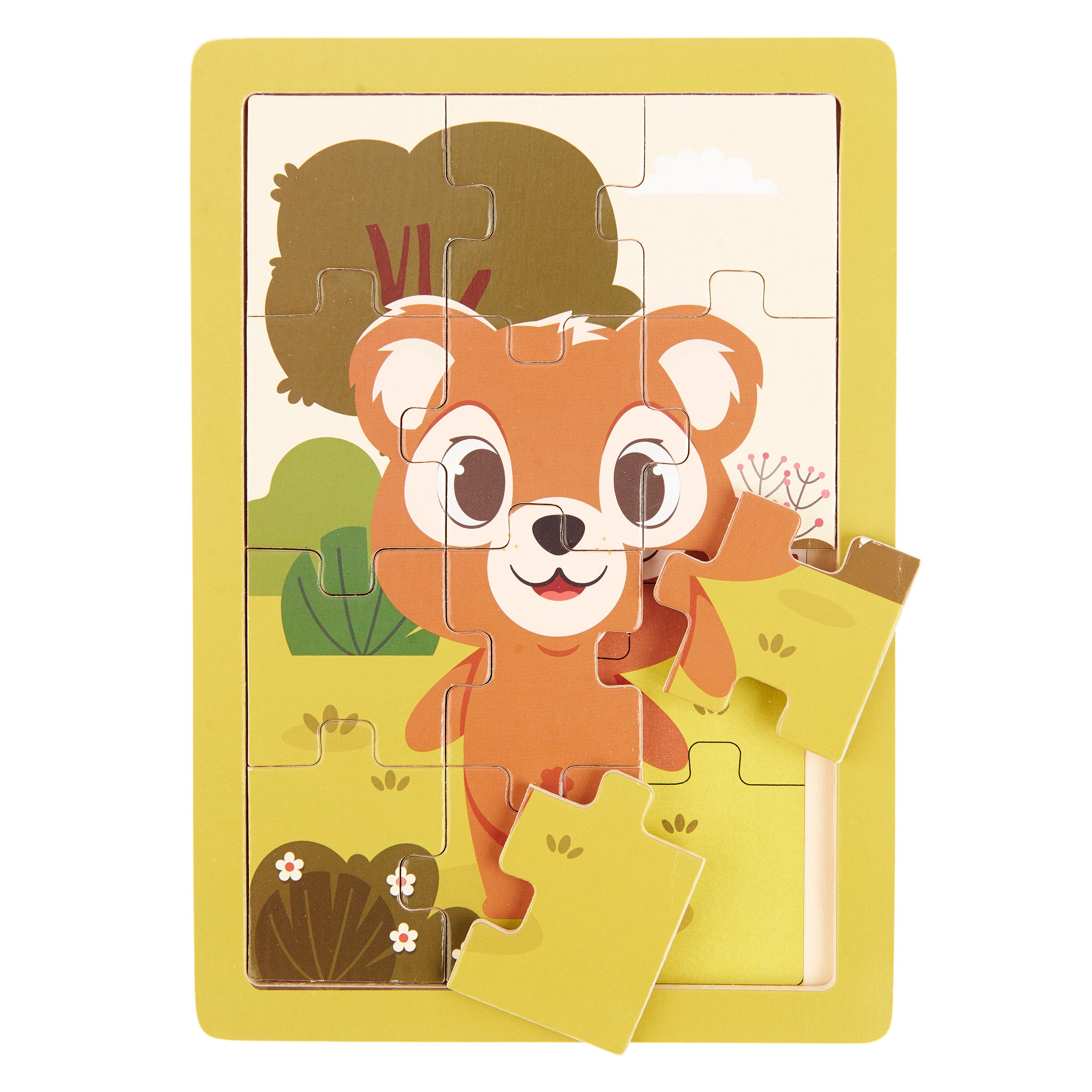 Voir la diapositive 6 : ONE TWO FUN Puzzle en bois Animal 12 pièces