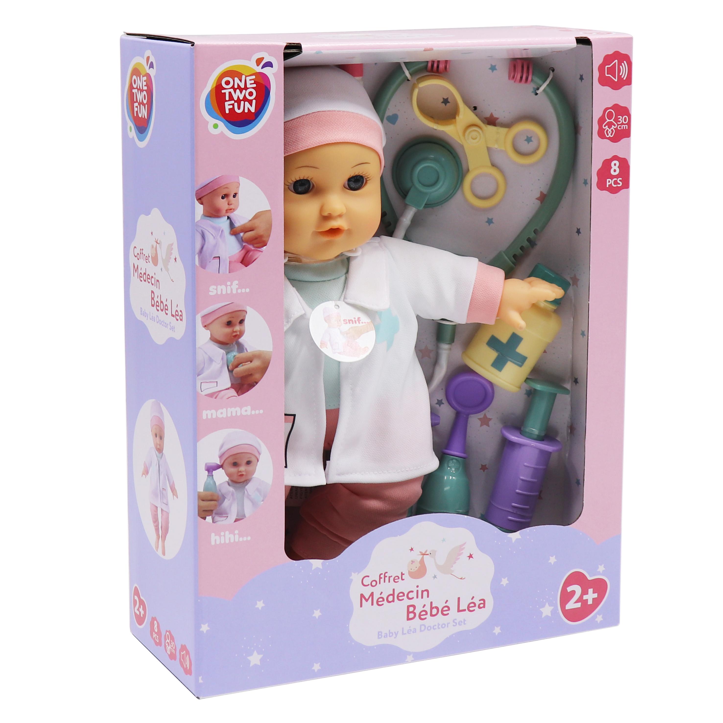 ONE TWO FUN Coffret Médecin Bébé Léa 30cm avec accessoires