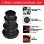 Voir la diapositive 2 : TEFAL Batterie de cuisine induction 5 pièces INGENIO GENEROUS - Noir