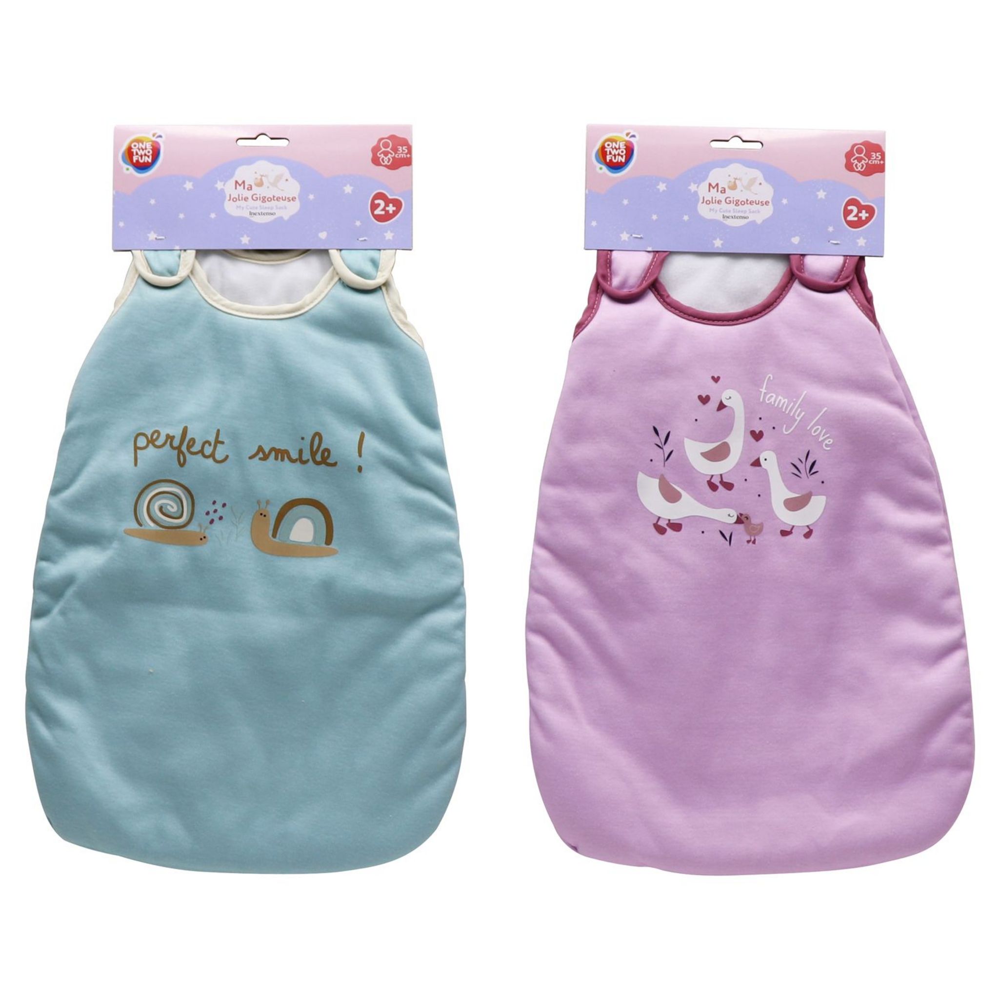 Voir la diapositive 3 : ONE TWO FUN Gigoteuse 35 cm pour poupon