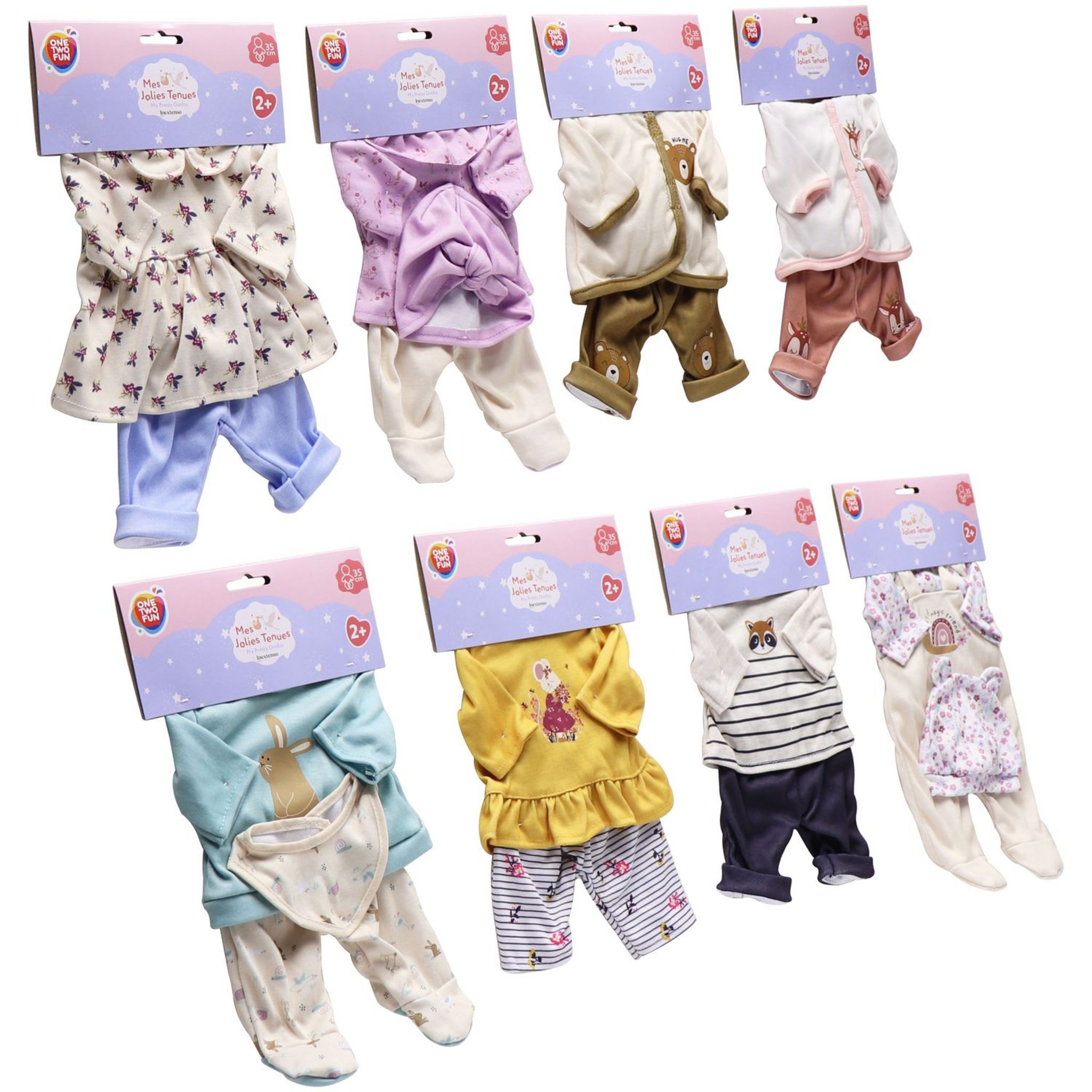 Voir la diapositive 2 : ONE TWO FUN Tenue pour poupée 35 cm