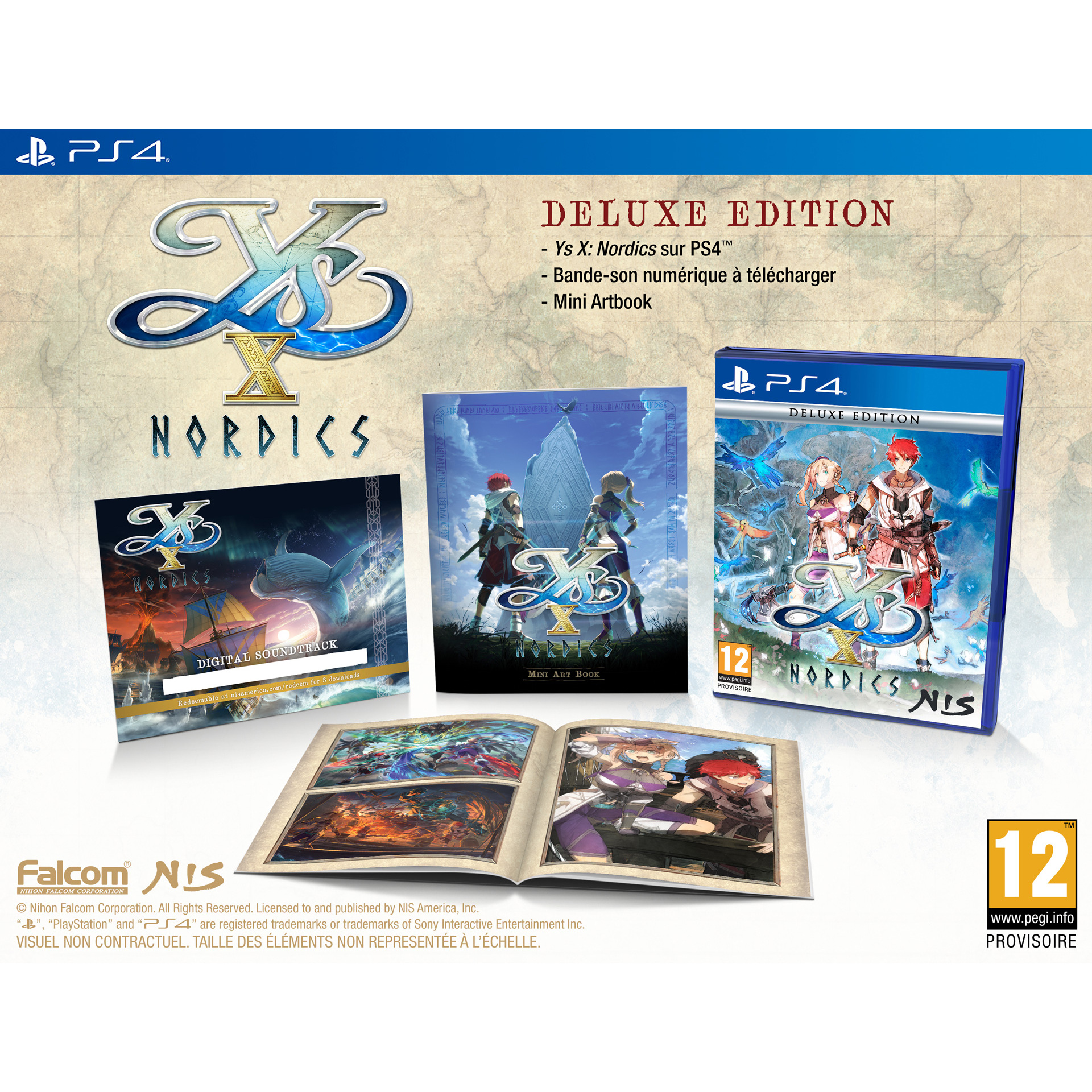 Voir la diapositive 2 : Ys X Nordics Deluxe Édition PS4