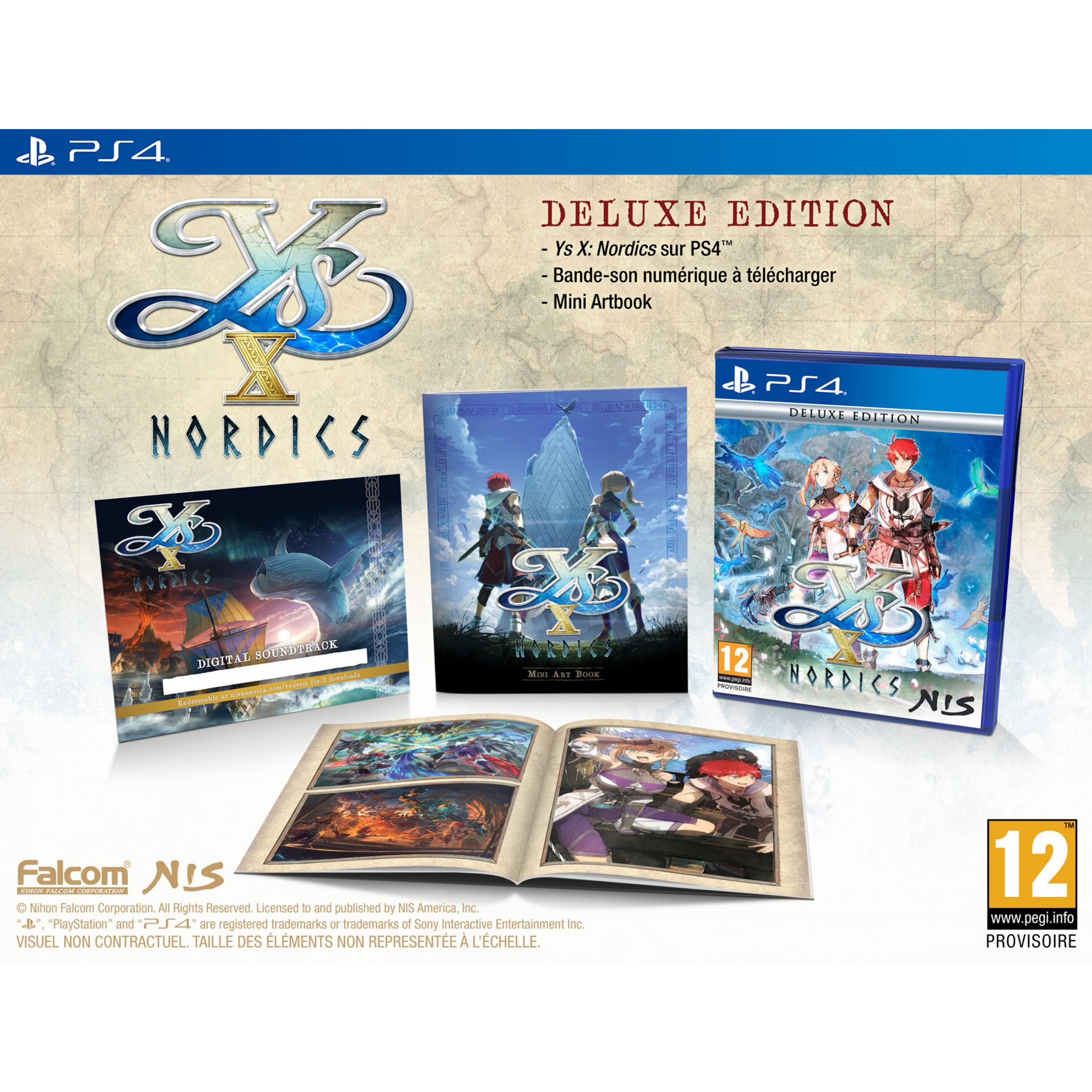 Voir la diapositive 2 : Ys X Nordics Deluxe Édition PS4