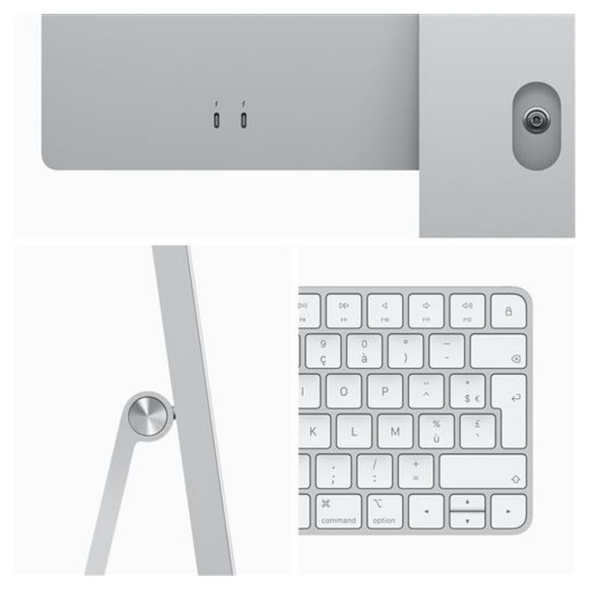 APPLE iMac 24" écran Rétina 4,5K 256Go SSD 8Go RAM Puce M3 - Silver