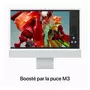 APPLE iMac 24" écran Rétina 4,5K 256Go SSD 8Go RAM Puce M3 - Silver