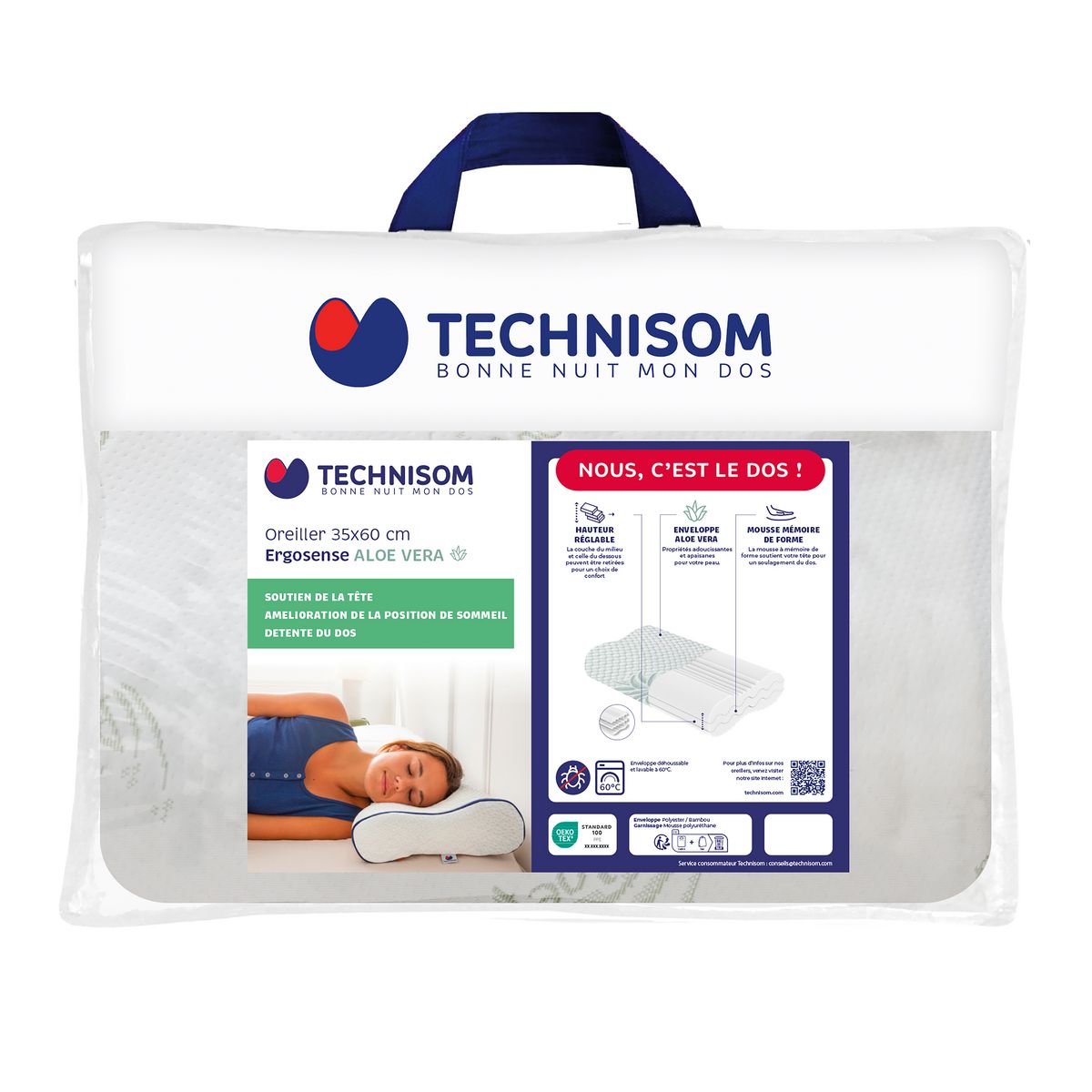 Oreiller Ergosense Aloe Vera