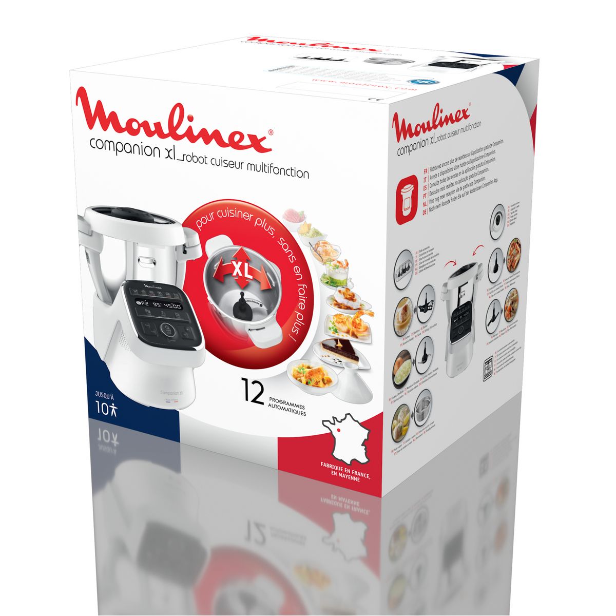 MOULINEX Robot cuiseur multifonction Companion XL HF80DB10 - Blanc