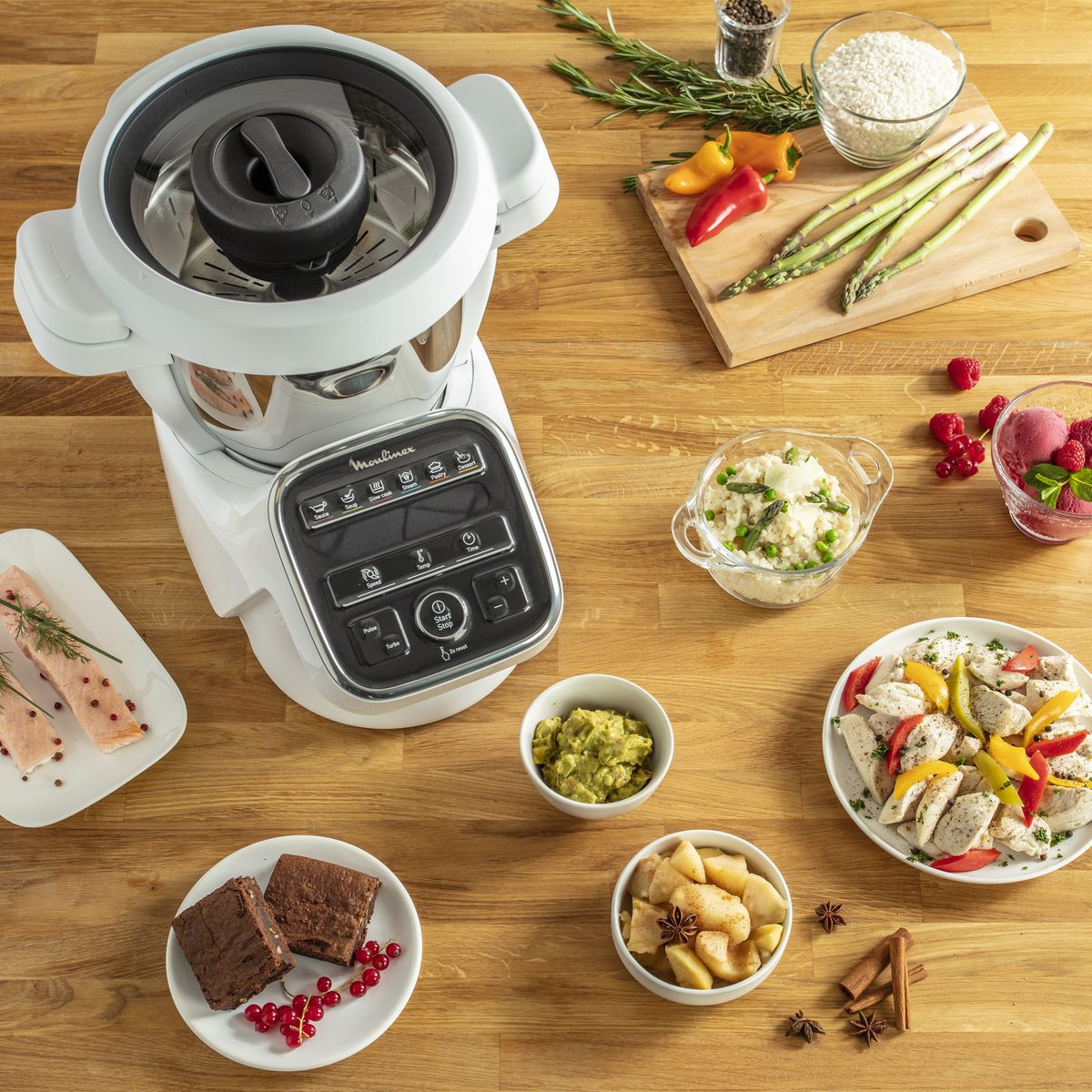 MOULINEX Robot cuiseur multifonction Companion XL HF80DB10 - Blanc