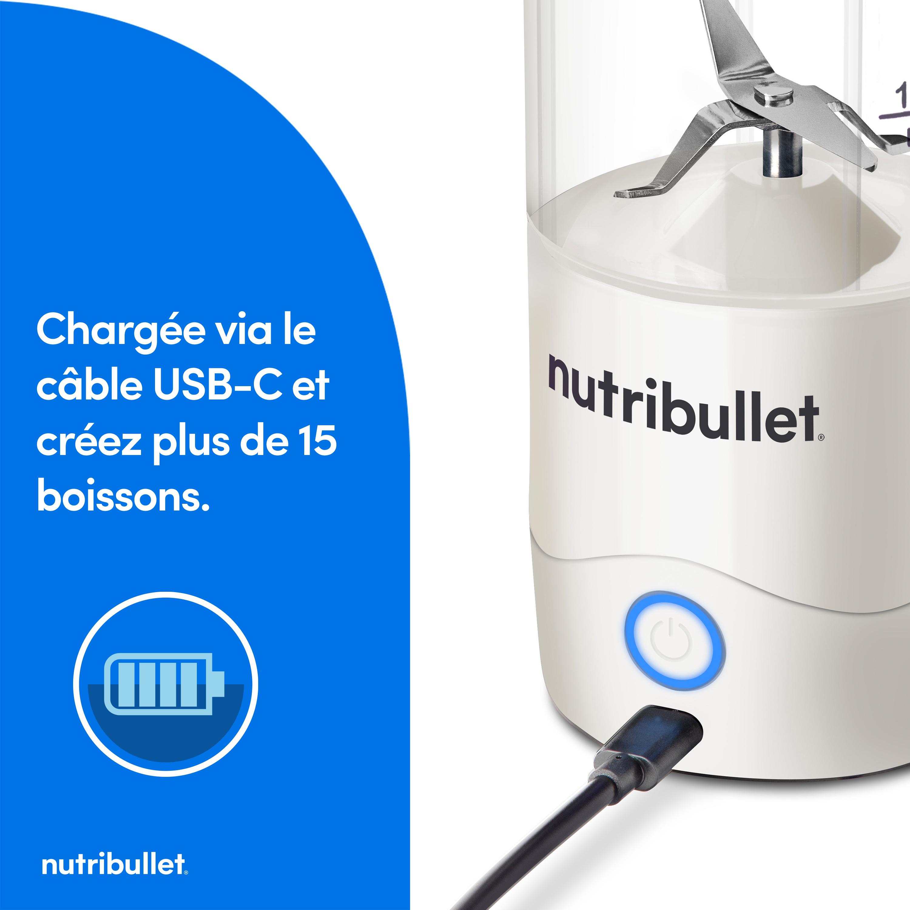 Voir la diapositive 2 : NUTRIBULLET Blender nomade NBP003W - Blanc