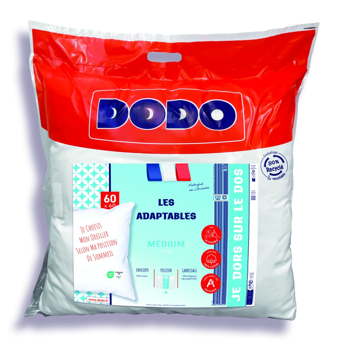 DODO Oreiller Medium Adaptables 500g