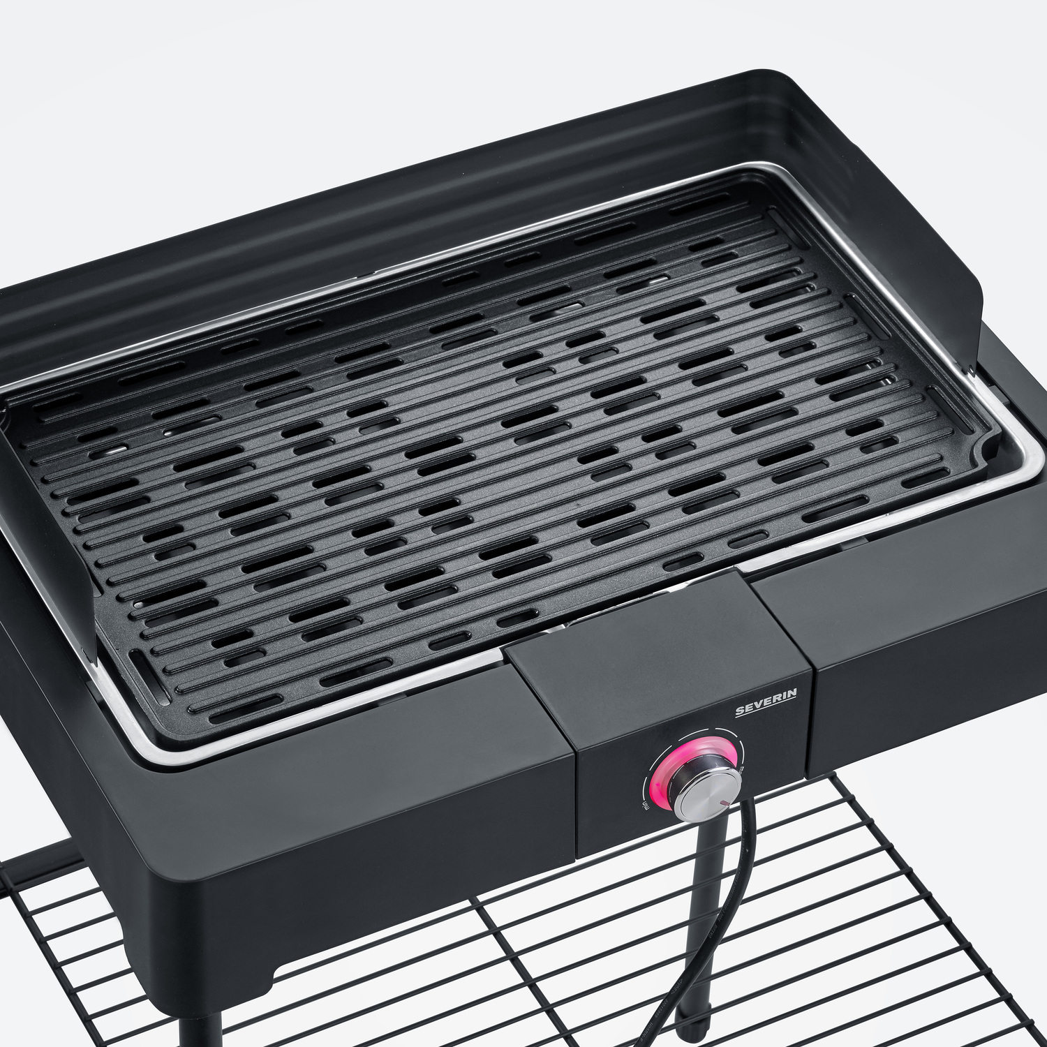 Voir la diapositive 2 : SEVERIN Barbecue électrique sur pieds PG8568 - Noir