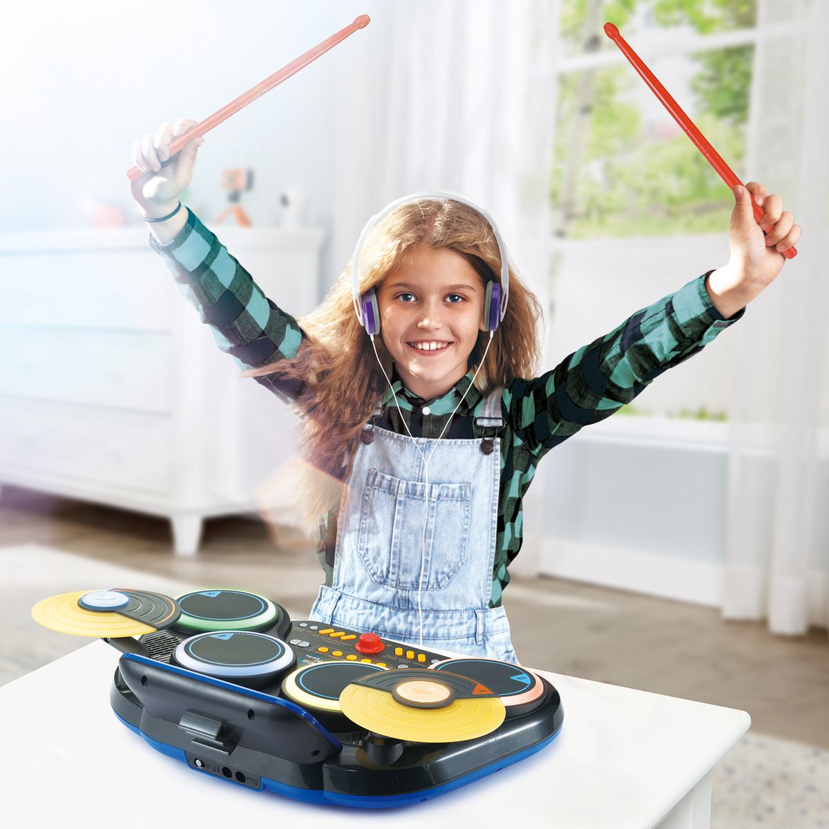 VTECH Kidi DJ Drums, Batterie Electronique Enfant