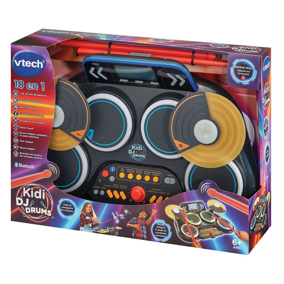 VTECH Kidi DJ Drums, Batterie Electronique Enfant