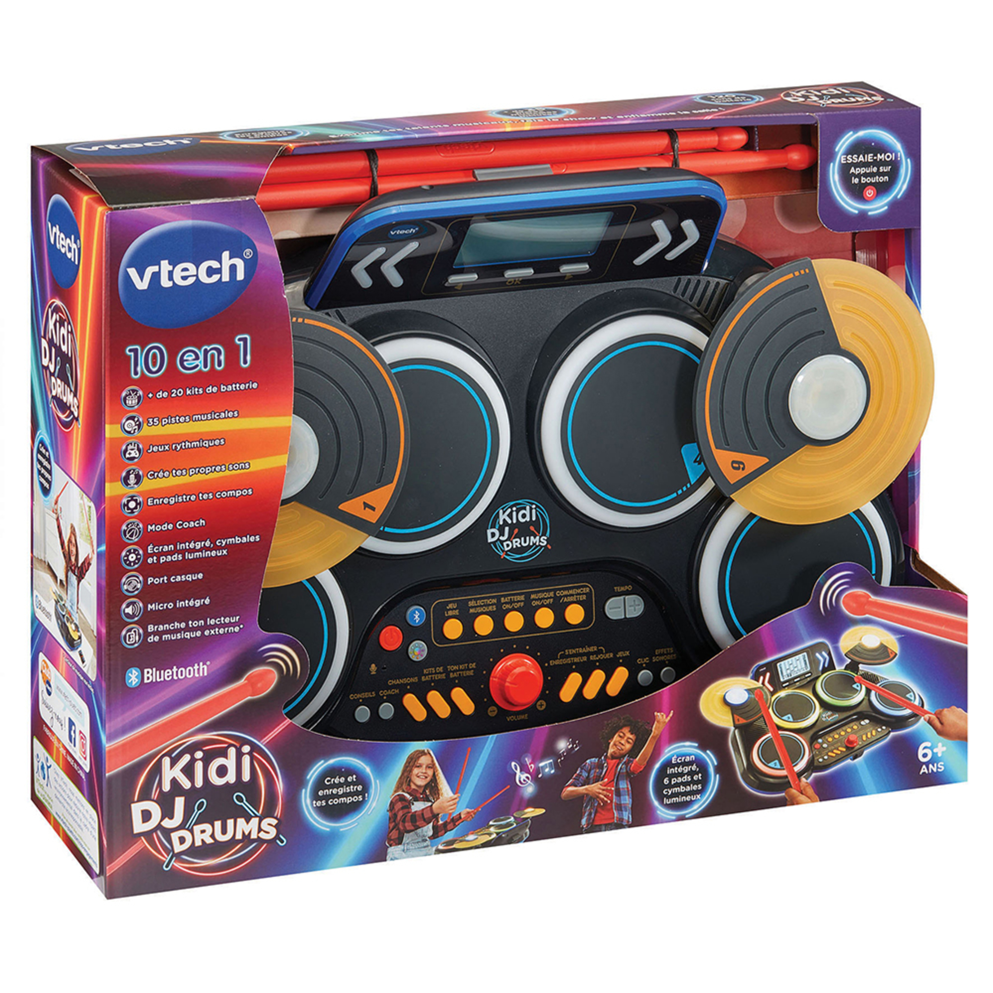 Voir la diapositive 10 : VTECH Kidi DJ Drums, Batterie Electronique Enfant